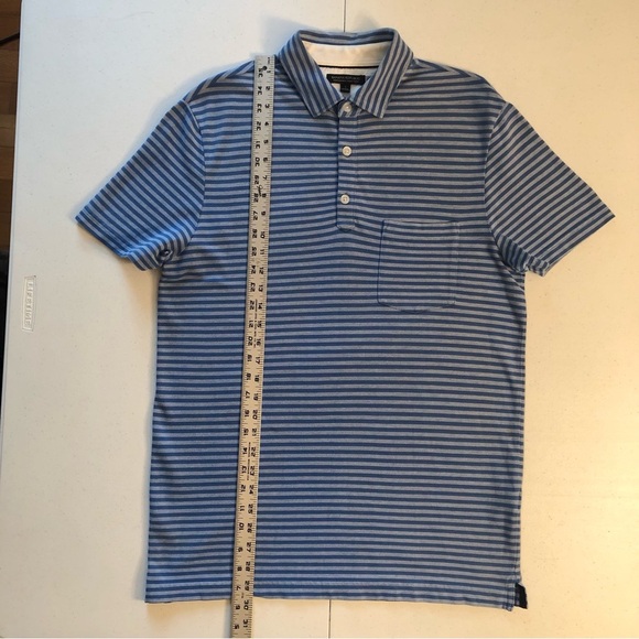 Banana Republic Men’s Blue Performance Pique Polo Shirt Size Small - Picture 3 of 7